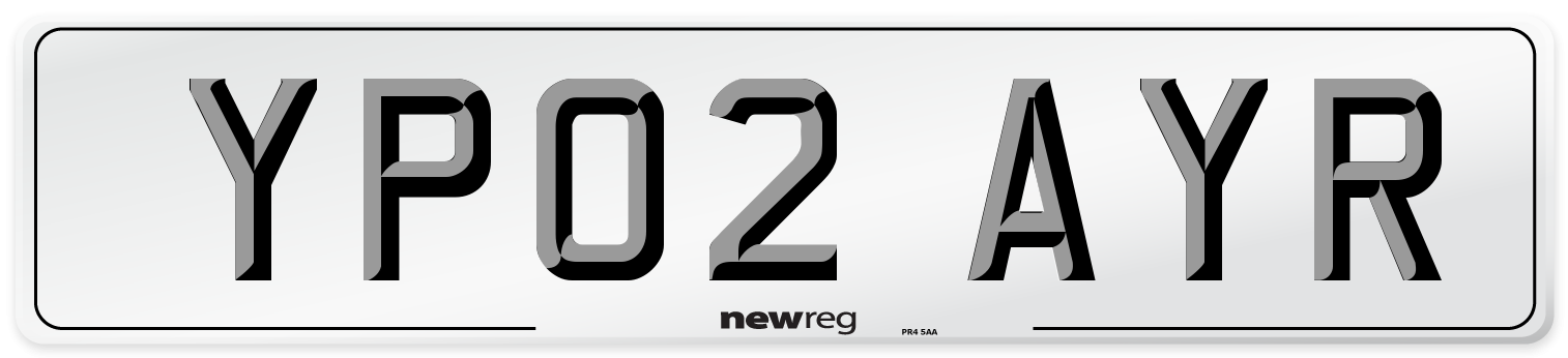 YP02 AYR Number Plate from New Reg